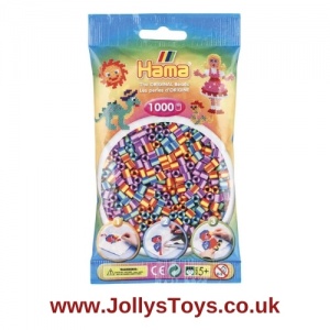 Pack of 1000 Hama Beads, Stripey